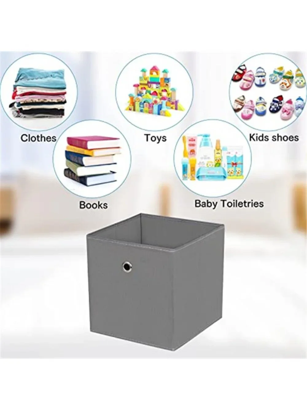 Fabric Cubes Storage Containers 11 Inch Cloth Storage Cube Foldable Storage